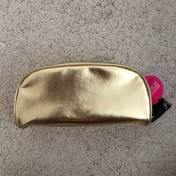 NEW Victoria’s Secret Pink Gold Cosmetic Bag - Picture 2 of 7